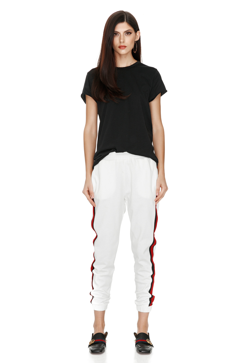 White Track Pants PNK Casual
