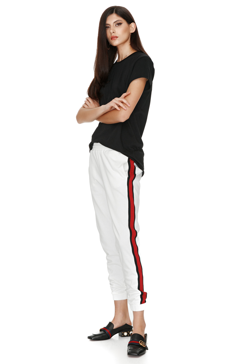White Track Pants PNK Casual