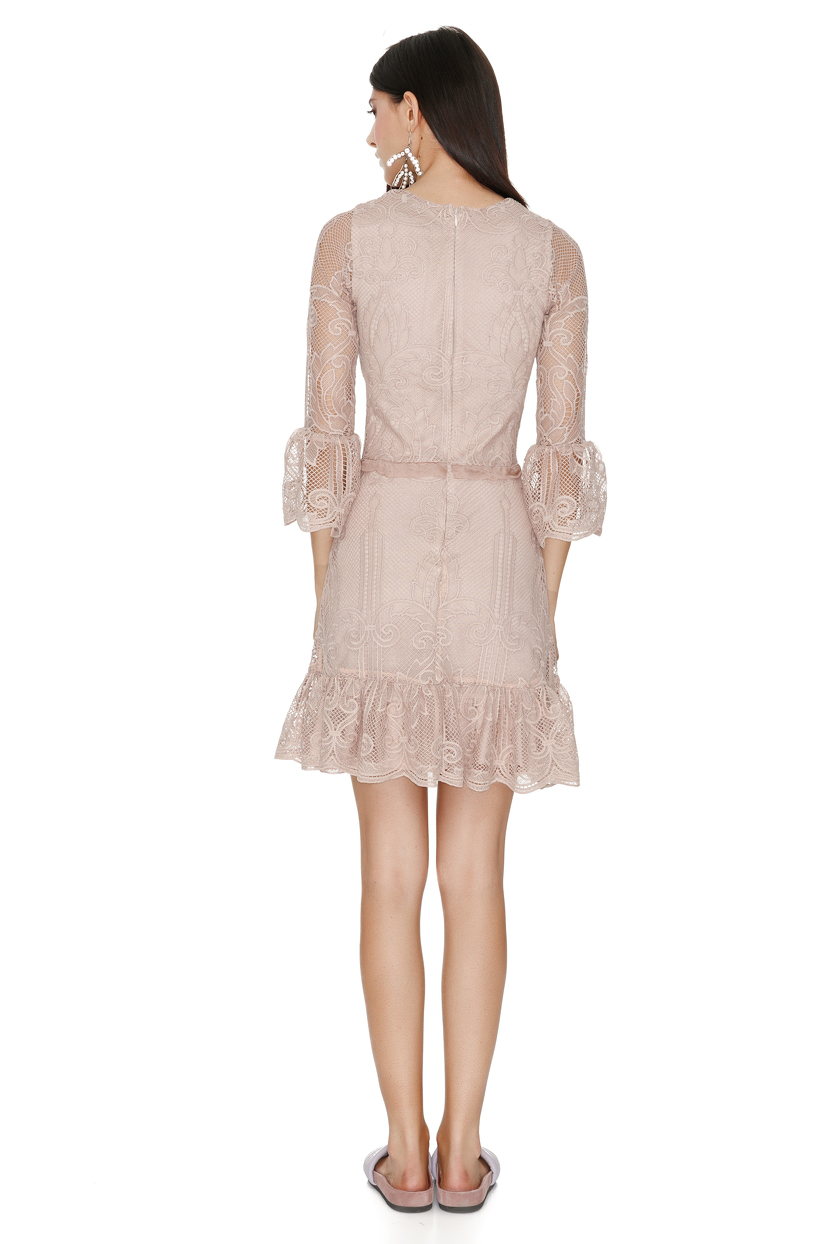 Beige Lace Mini Dress - PNK Casual
