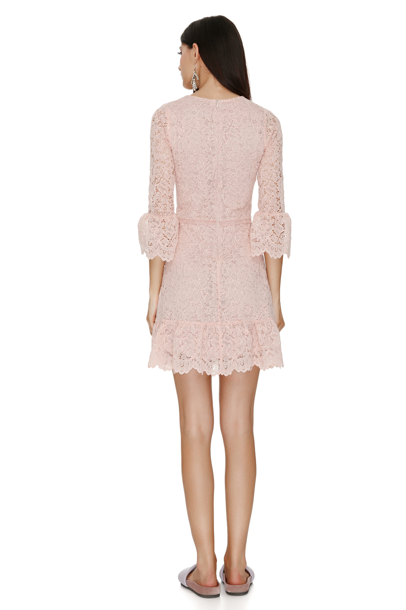 Pink Floral Lace Mini Dress - PNK Casual