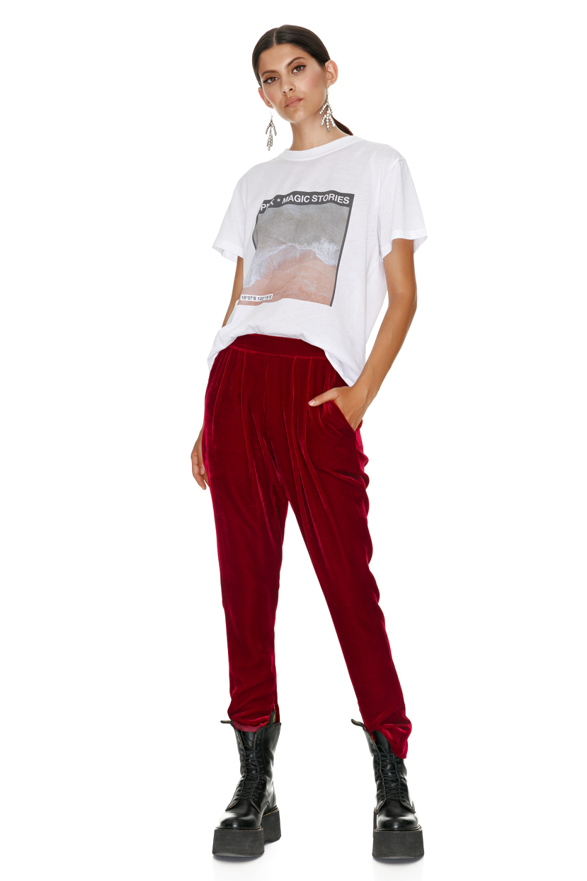 velvet training pants