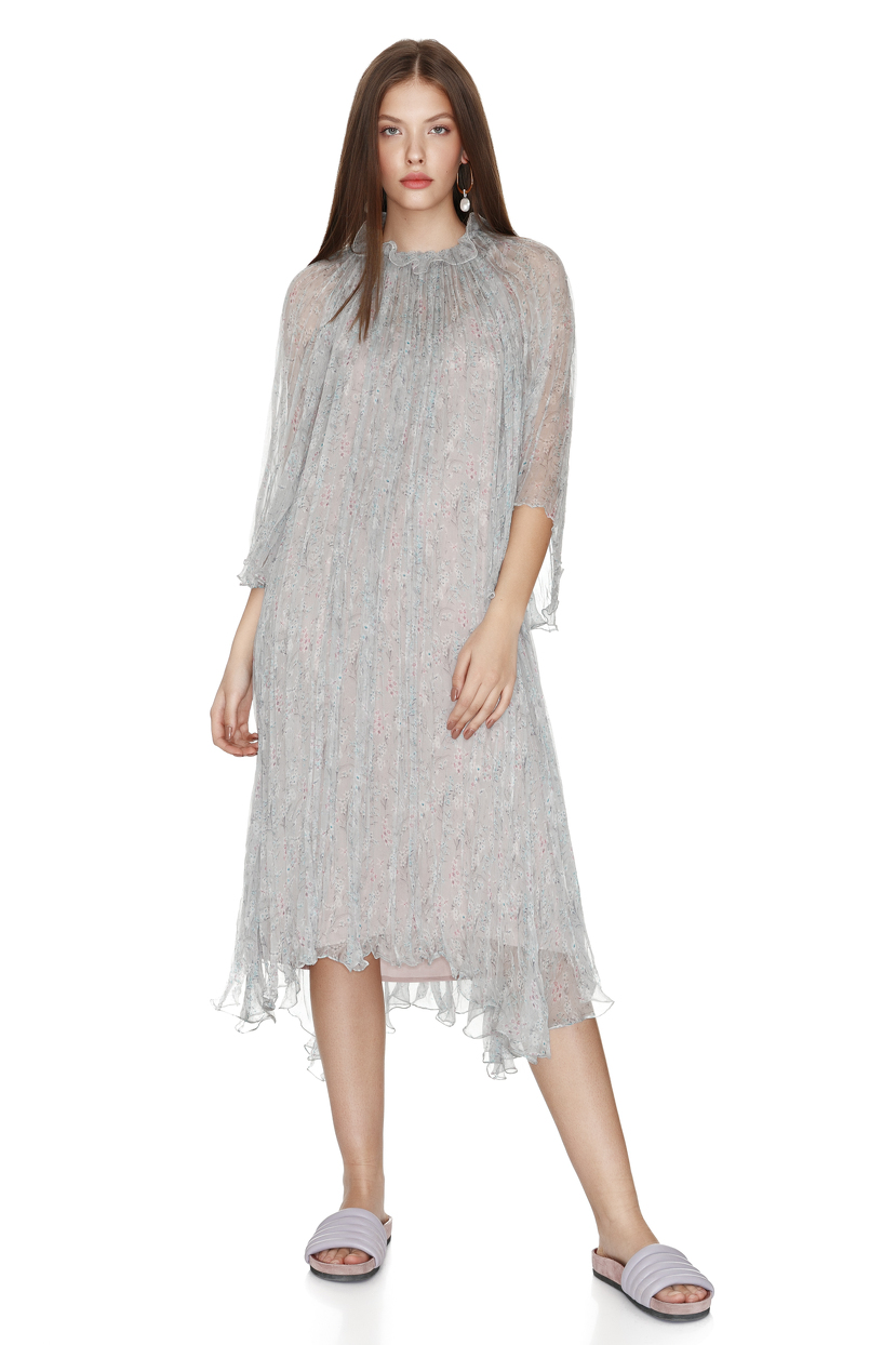 casual silk midi dress