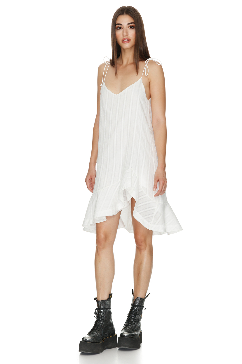 white cotton frock design
