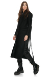 Black Cutout Wool Coat