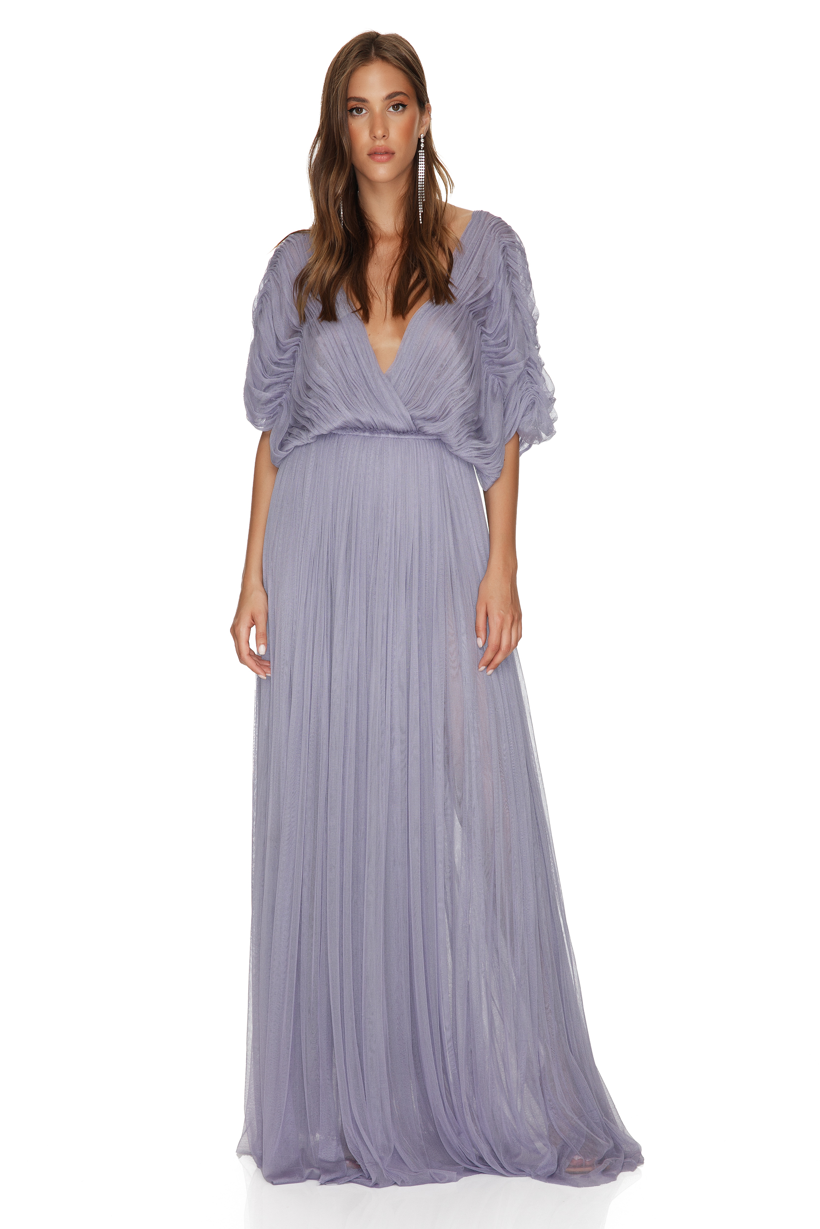 Lavender Silk Tulle Maxi Dress - PNK Casual