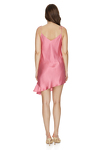 Dusty Pink Viscose Mini Dress with Adjustable Straps