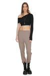 Brown Track Pants With Elasticated Waistband