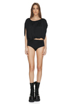 Black Bodysuit With Cutout Details At The Waist
