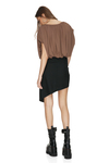 Brown Bodysuit With Cutout Details At The Waist