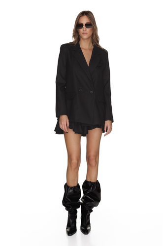 Black Oversized Wool Blazer - PNK Casual