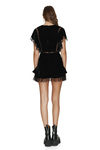 Black Velvet Dress With Chantilly Lace Insertions