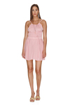 Backless Pink Viscose Mini Dress