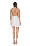 Backless White Viscose Mini Dress
