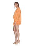 Orange Silk-Cotton Shorts