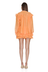 Orange Silk-Cotton Shorts