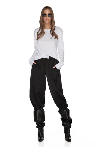 White Oversized Cotton Blouse - PNK Casual