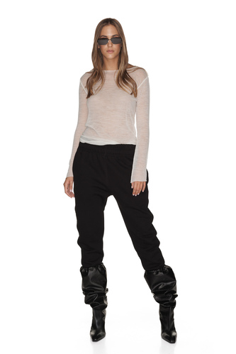 Black Track Hand-Distressed Pants - PNK Casual