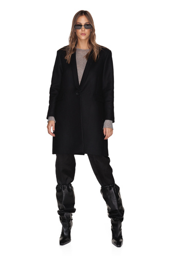 Black Wool Coat - PNK Casual