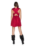Red Silk Tulle Mini Dress