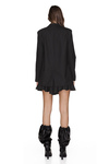 Black Wool Mini Skirt