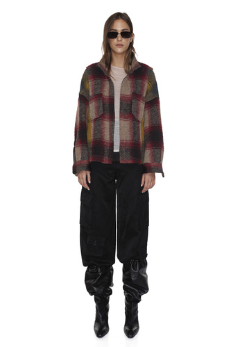 Oversized Burgundy Wool Jacket - PNK Casual